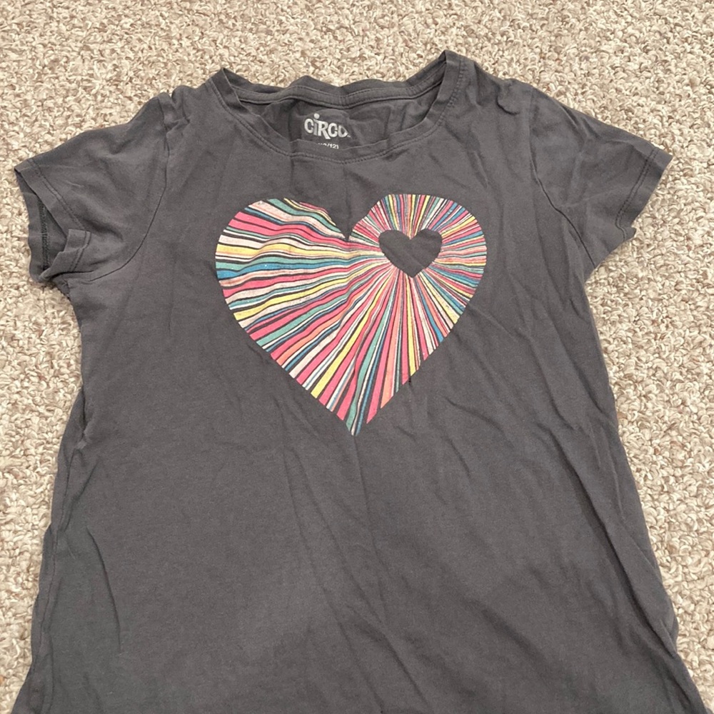 COPY - Grey heart kids shirt